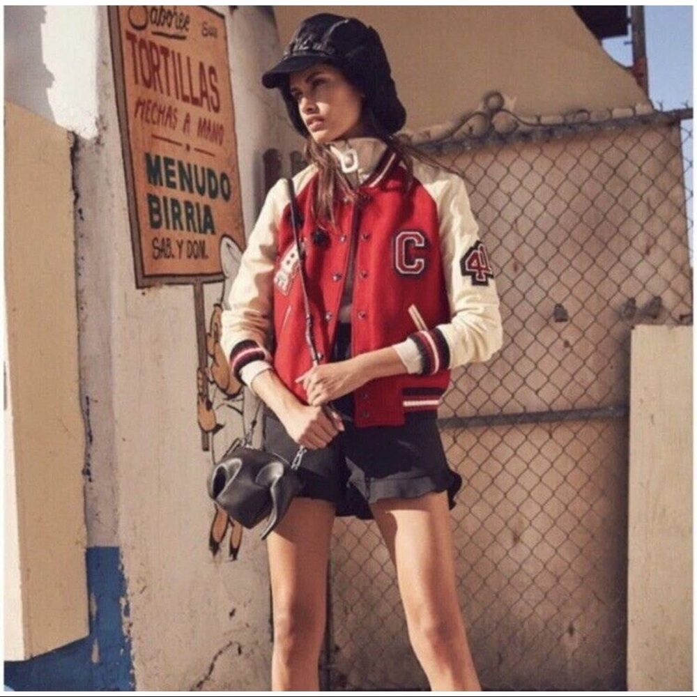 Coach Wool Leather Varsity Jacket RARE! - Picture 2 of 13